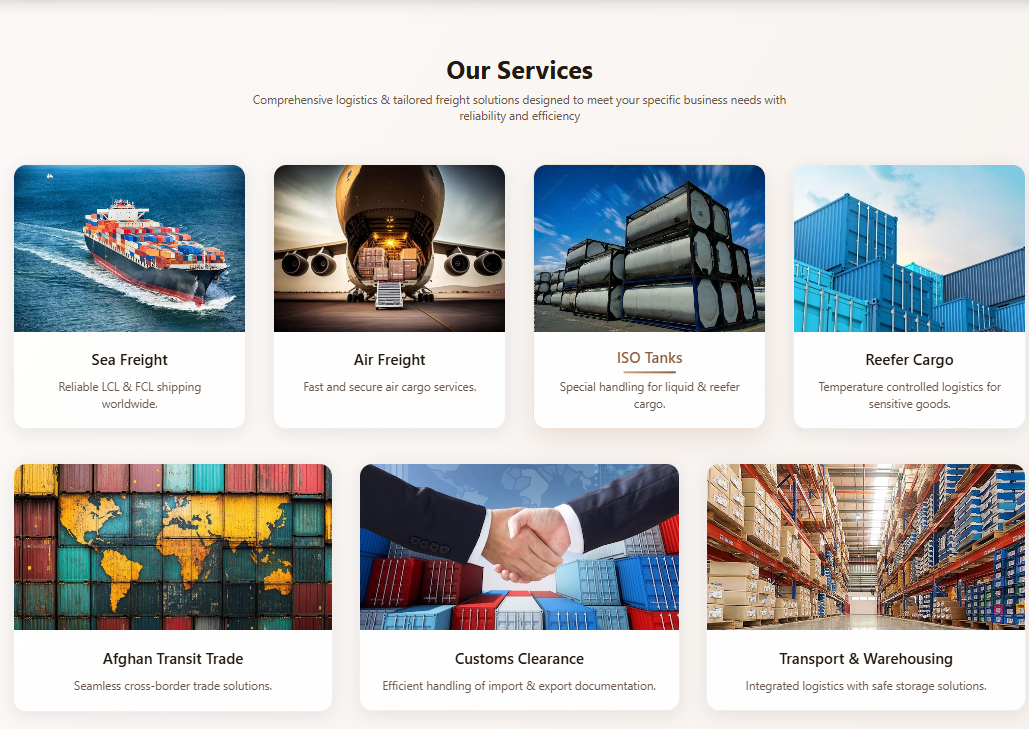 Global Cargo Connection - Services Section